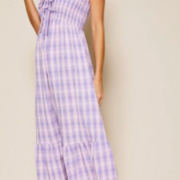 Lavender Plaid Summer Dress - Picture 4 of 7